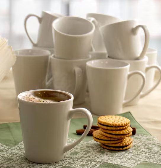 Holt 10 oz. White Porcelain Mug (Set of 12)