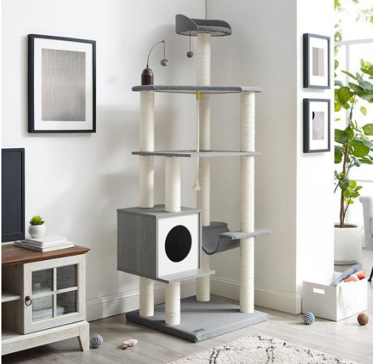 Tyrone 70.5 in. Gray Cat Tree