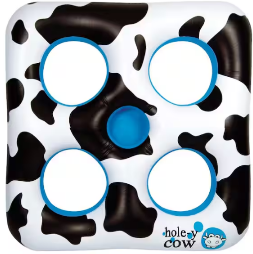 Hole-y Cow Island Inflatable Swimming Pool Float Lounge