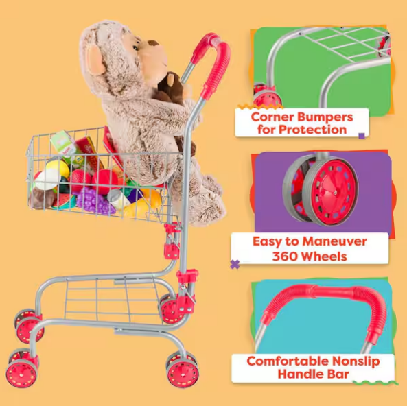 Pretend Play Grocery Shopping Cart