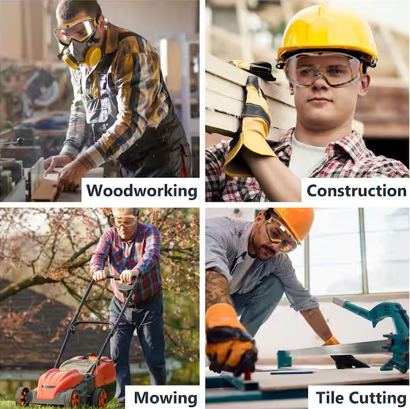 Scratch and Impact Resistant Safety Glasses for Woodworking