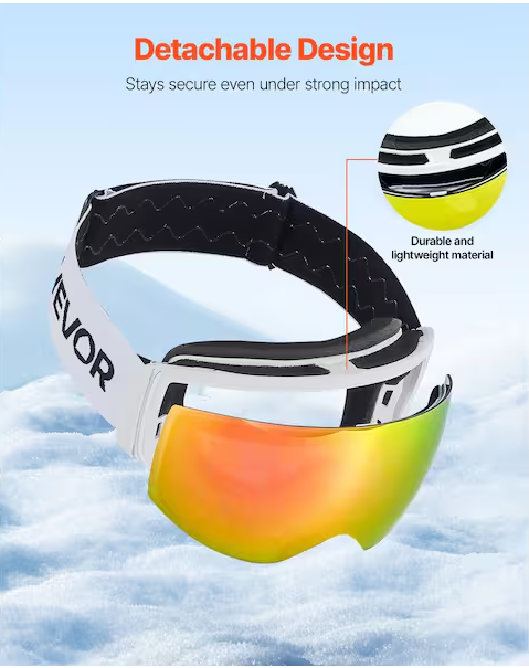 Pink Revo Coating, OTG Anti-Fog Snow Goggles