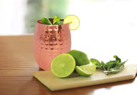 16 oz. Double Wall Hammered Copper Tumbler (4-Pack)