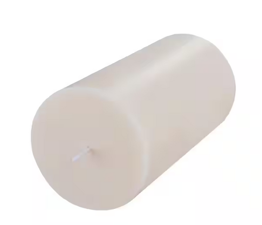 3-Pack White Unscented Pillar Candles