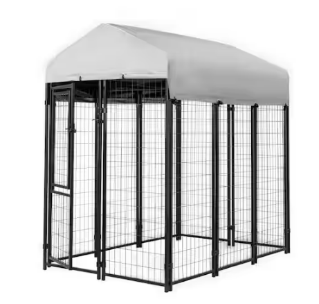6 ft. x 4 ft. x 6 ft. Welded Wire Dog Fence Kennel Kit