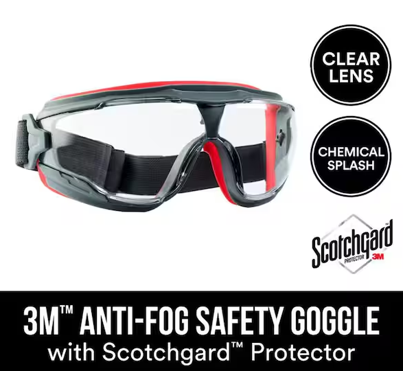 Anti-Fog Goggle with Scotchgard Protector