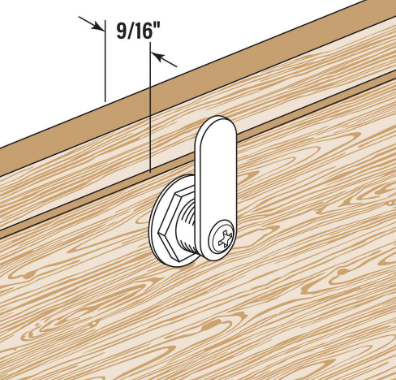 Diecast Cam Lock - 7/8 in. Brass Plated