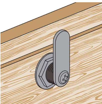 Cabinet Lock, 5/8 in and Prime-Line Drawer, Diecast, Stainless Steel, 5/16 in. Max. Panel