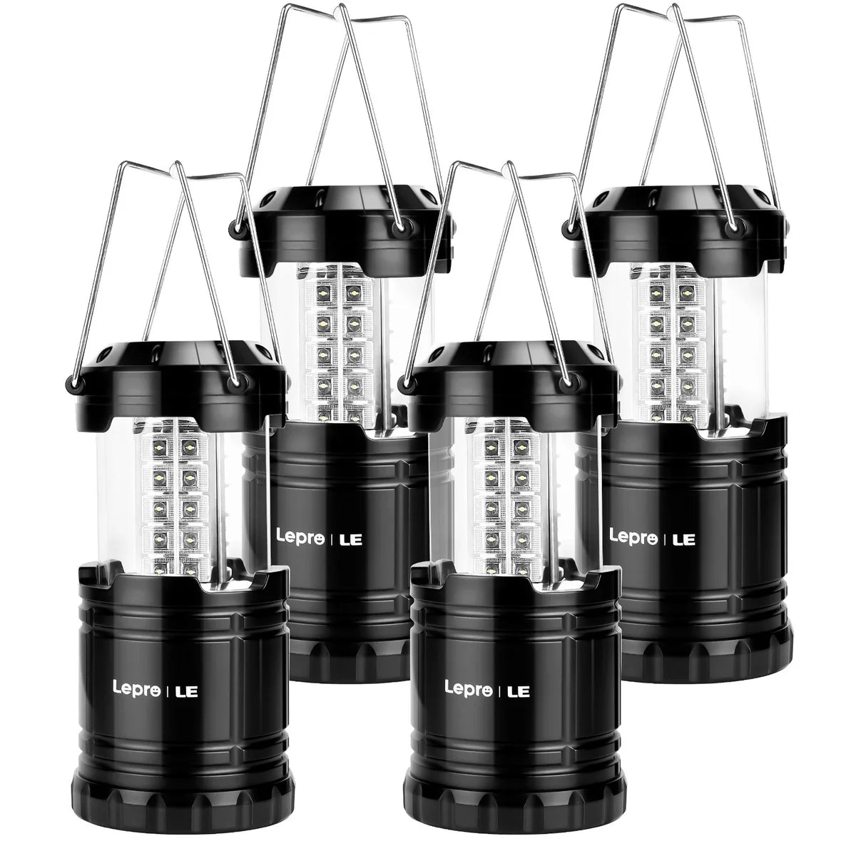 Collapsible Camping Lantern- Lepro LED , 4-pack
