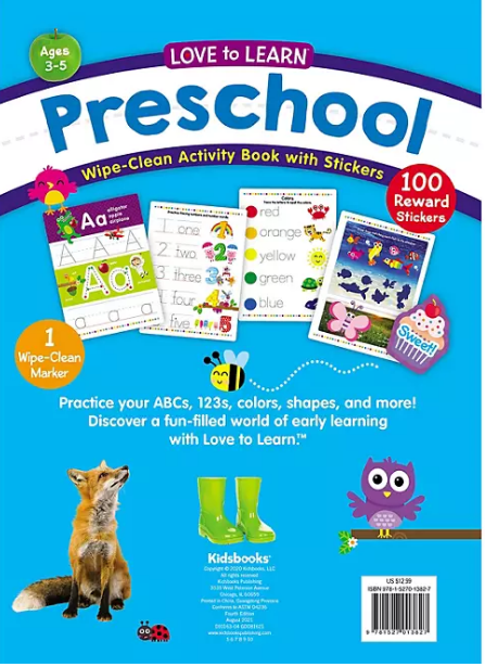 Wipe-Clean Activity Book, Preschool