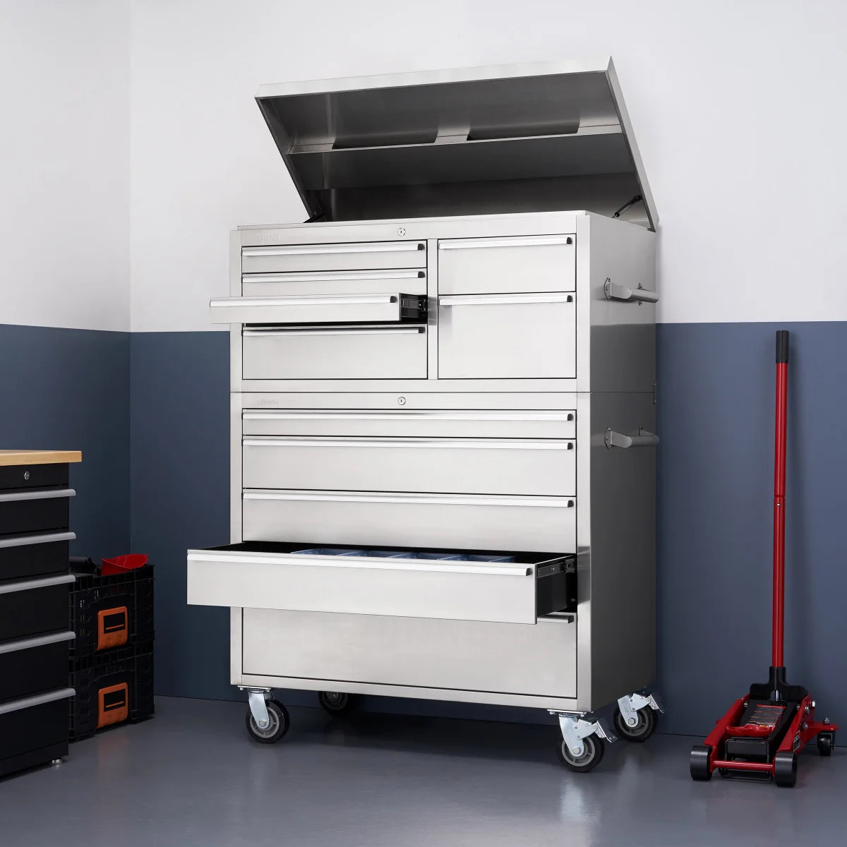 Drawer Stainless Steel Tool Chest - TRINITY 43" x 25" 11