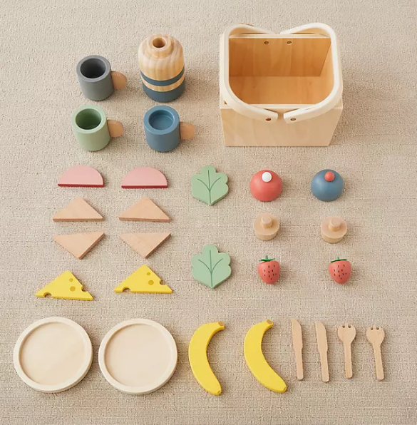 Wooden Kid's Picnic Playset