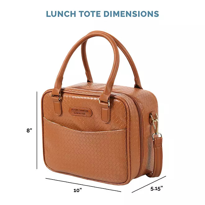 Jamison Faux Leather Lunch Bag - Thumbnail 5