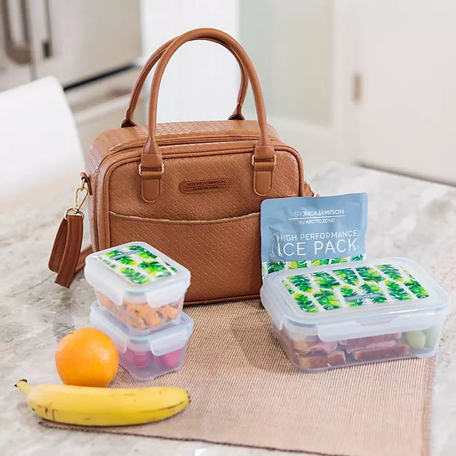 Jamison Faux Leather Lunch Bag - Thumbnail 4