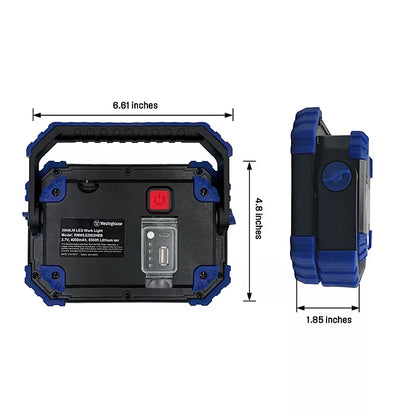 2000 Lumen LED Rechargeable Portable Work Light