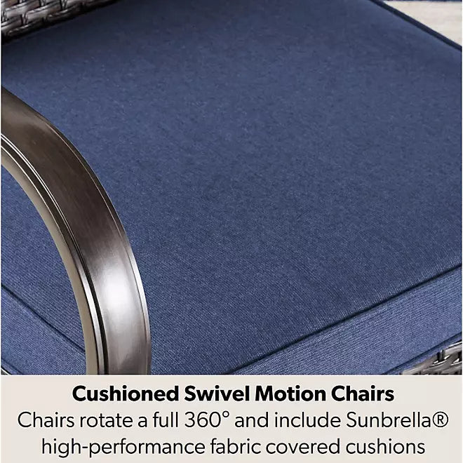 Heritage Round Dining Set with Sunbrella Fabric