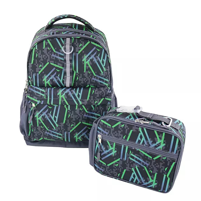 2pc Kids' Backpack with Matching Lunch Kit
