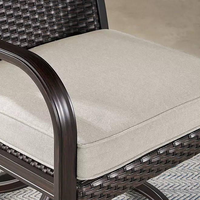 Heritage Round Dining Set with Sunbrella Fabric