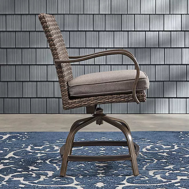Newcastle Balcony Fire Dining Set with Sunbrella Fabric