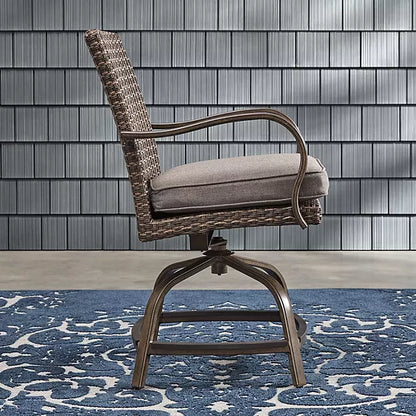 Newcastle Balcony Fire Dining Set with Sunbrella Fabric