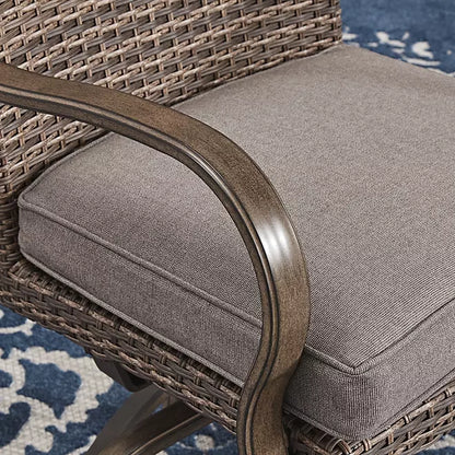 Newcastle Balcony Fire Dining Set with Sunbrella Fabric
