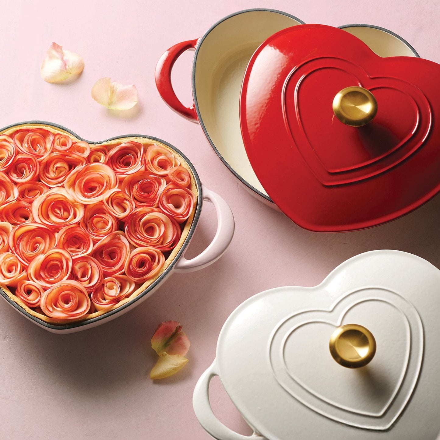 Tramontina 3-Quart Heart Shape Enameled Cast Iron Dutch Oven