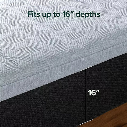 Night Therapy 3" Graphite Cooling Memory Foam Mattress Topper