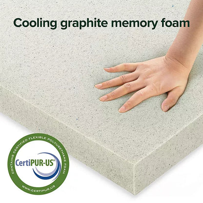 Night Therapy 3" Graphite Cooling Memory Foam Mattress Topper