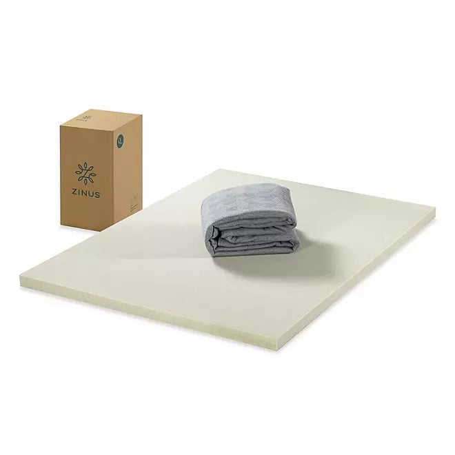 Night Therapy 3" Graphite Cooling Memory Foam Mattress Topper