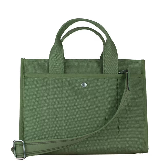 Canvas Cargo Tote Bag, Soft Green