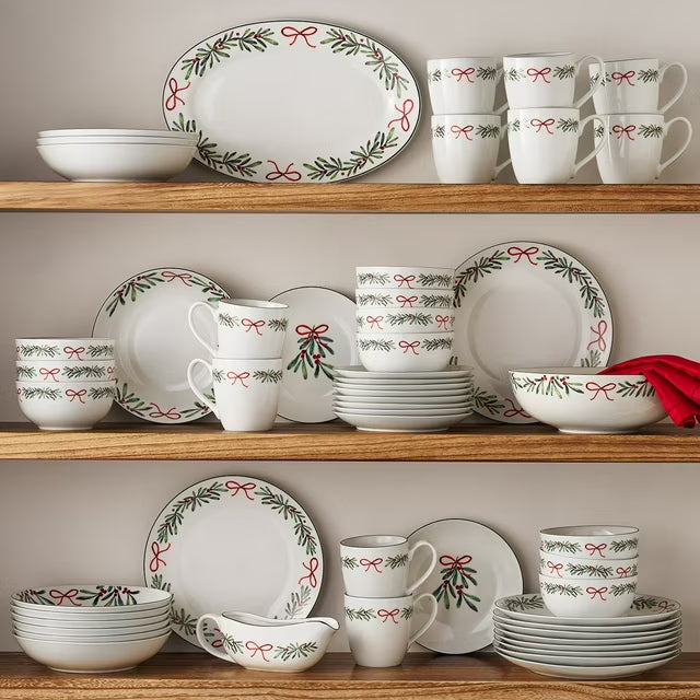 53-Piece Porcelain Holiday Entertainer Set