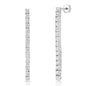 Lab Created White Sapphire Tennis Earrings in Sterling Silver