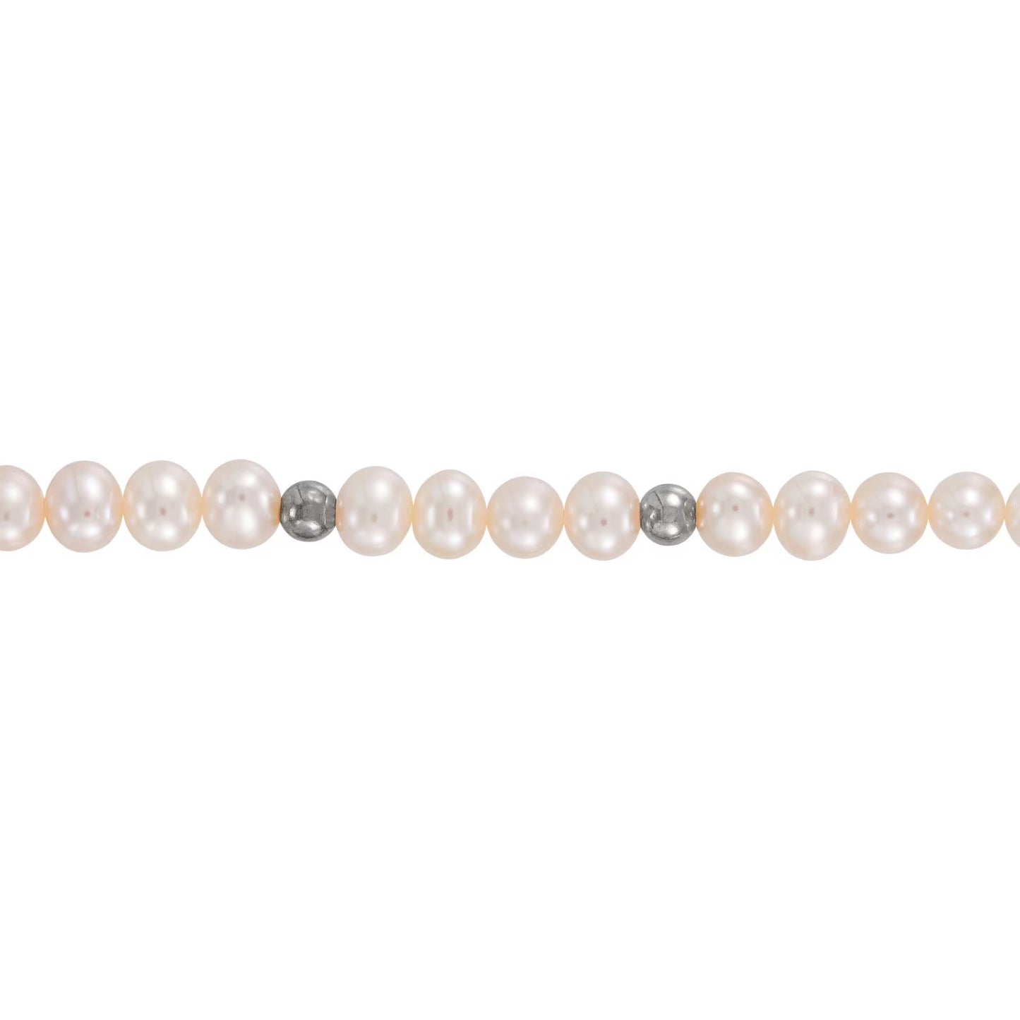 Freshwater Cultured Pearl and Silver Bead 3 Piece Set in Sterling Silver