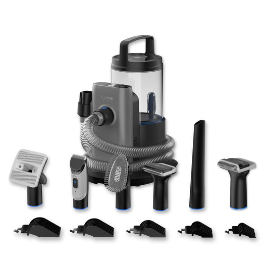 Pet Grooming Vacuum Kit + Bonus Dematting Rake