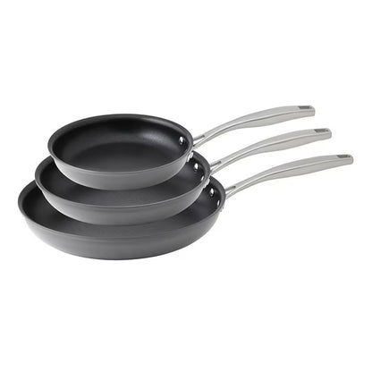 3-Piece Hard Anodized Fry Pan Set