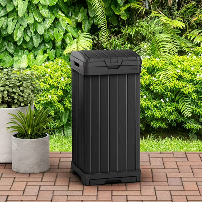 Outdoor Trash Can Graphite Gray
