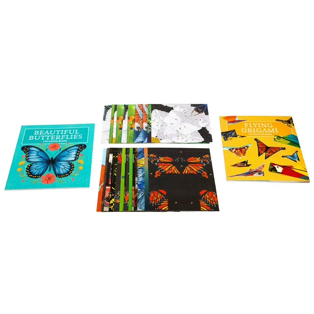 Flying Origami and Butterfly Coloring Book, Paperback
