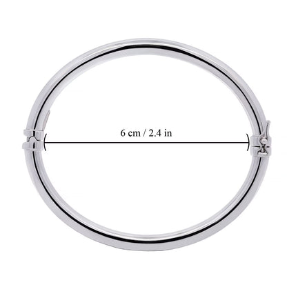 Italian High Polished Bangle in Sterling Silver