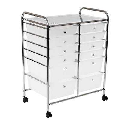 12-Drawer Rolling Organizer Cart