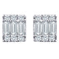 0.17 CT. T.W. Baguette and Round Diamond Earrings in 14K Gold