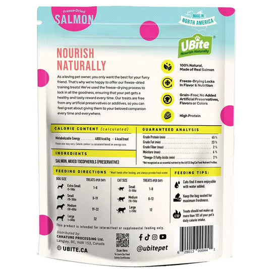 Adult Dog and Cat Salmon Freeze Dried Treats, 16 oz.