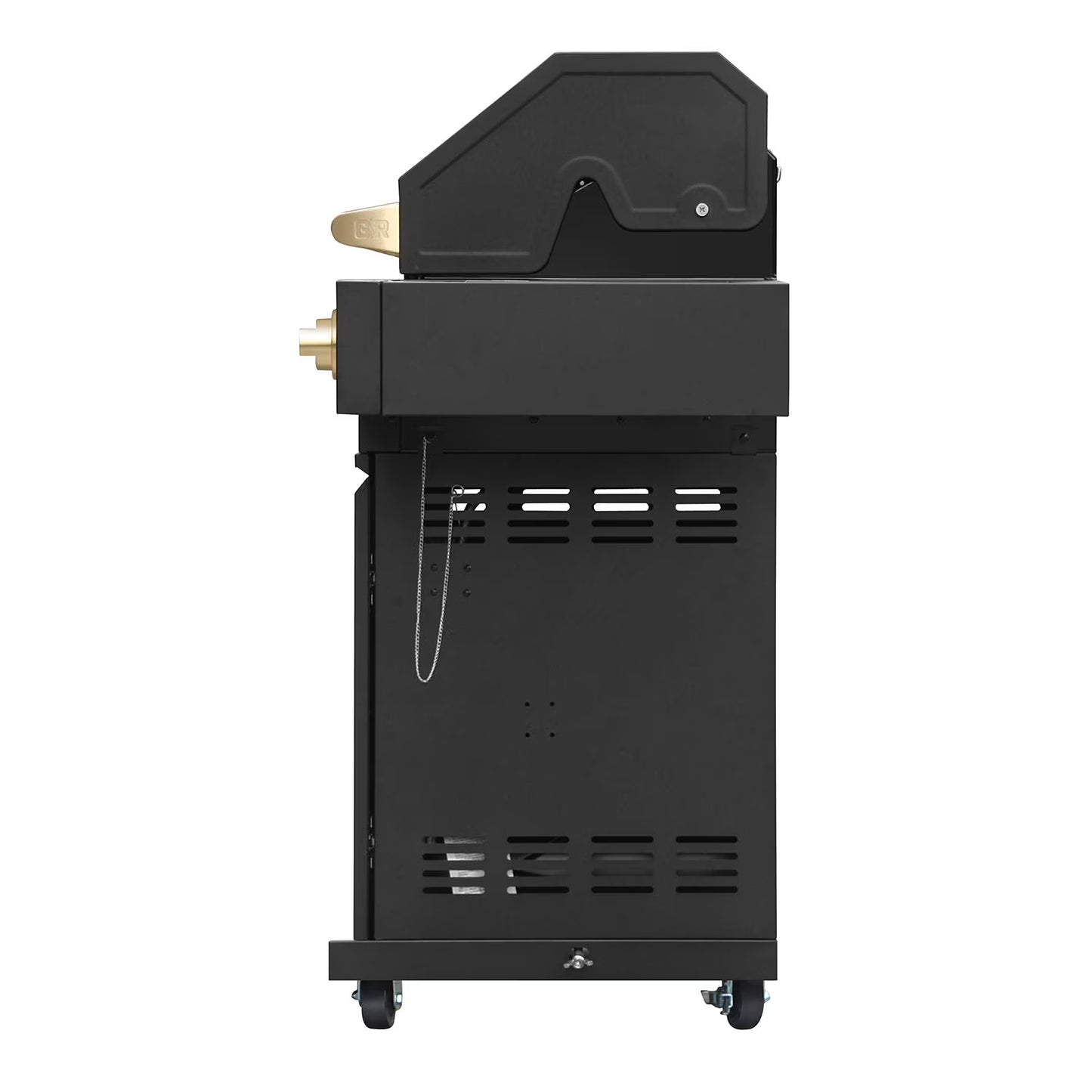 Kitchen Outdoor Black 4-Burner Gas Grill