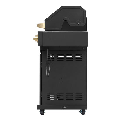 Kitchen Outdoor Black 4-Burner Gas Grill