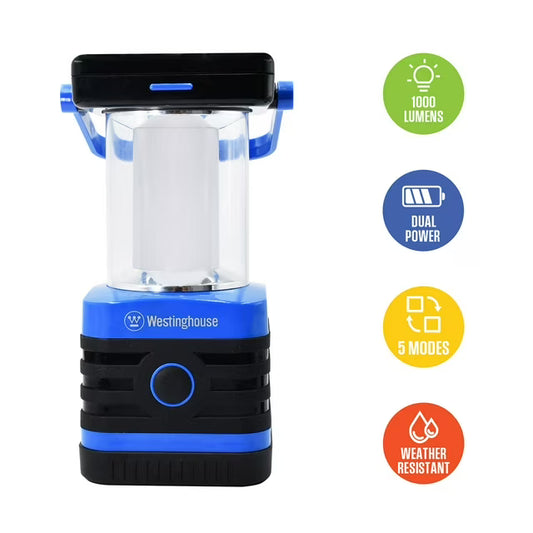 1000 Lumen Solar Rechargeable LED Portable Lanterns