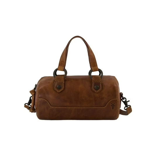 100% Genuine Leather Women's Mini Barrel Handbag