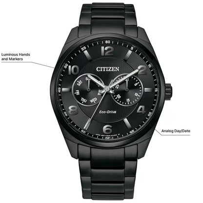 Citizen Eco-Drive Classic Black Ion-Plated Stainless Steel Watch