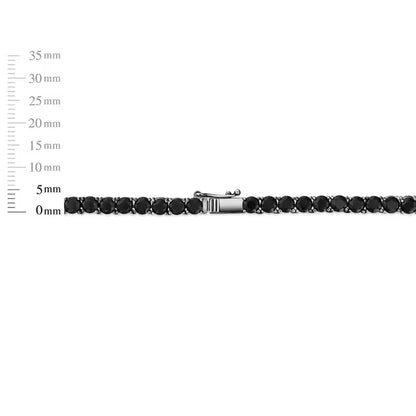 Men's Gemstone Tennis Necklace in Sterling Silver