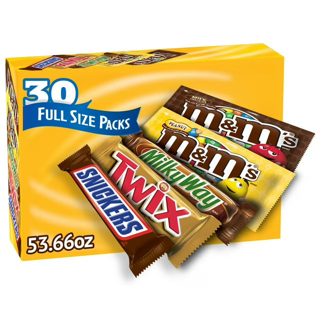 Mars Chocolate Candy Bars, Variety Pack, Full Size, 30 pk.