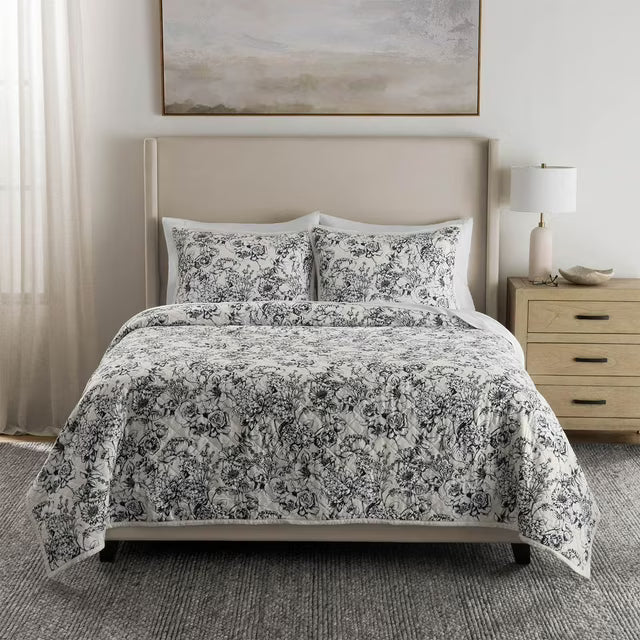 3-Piece Printed Quilt Sets, Assorted Sizes