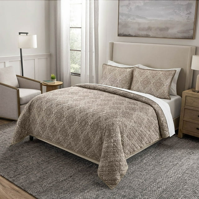 3-Piece Printed Quilt Sets, Assorted Sizes